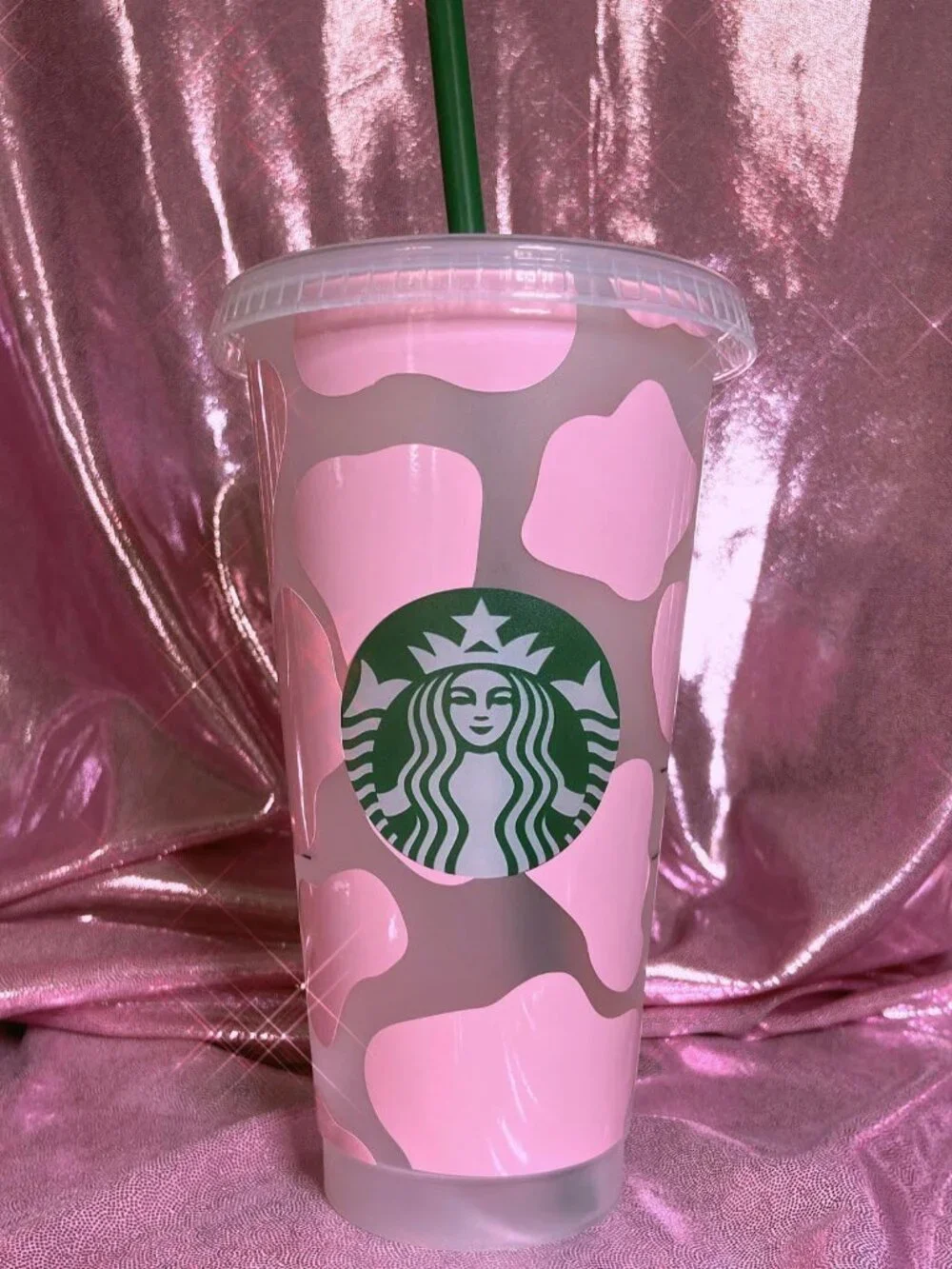 NEW Starbucks Pink Cow Print Cup